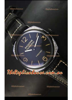 Panerai Radiomir PAM604 3 Days DLC Coated Swiss Watch with Unitas Movement