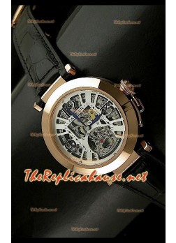 Cartier Pasha Ladies Skeleton Dial Watch in Gold