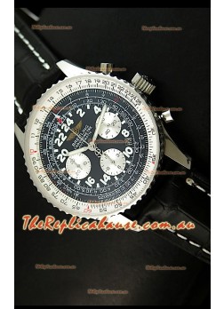 Breitling Navitimer Cosmonaute Swiss Replica Watch in Black Dial - MIRROR Replica