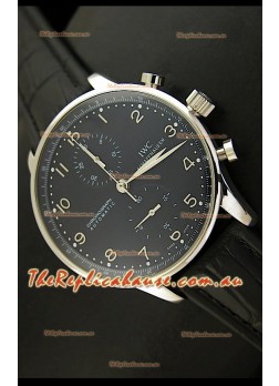 IWC Portuguese Chronograph Swiss Replica Watch in Stainless Steel 1:1 Mirror Replica Edition