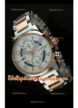 Mont Blanc Flyback Japanese Automatic Replica Watch Two Tone Casing