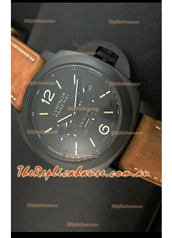 Panerai PAM365 L’Astronomo Luminor 1950 GMT Equation of Time Watch Black Dial PVD