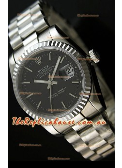 Rolex Replica Datejust Mens Japanese Watch in Black Dial - 41MM