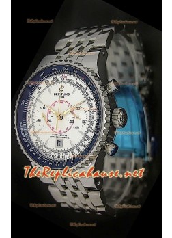 Breitling MontBrilliant Datora Legend Swiss Watch in White Dial