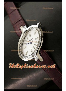 Delices De Cartier Ladies Replica Watchin Brown Strap