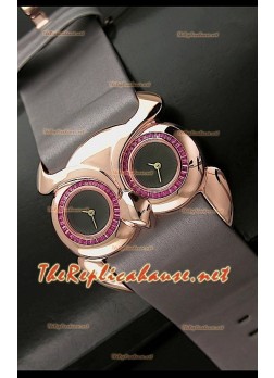 Chopard Animal World Ladies Owl Watch in Rose Gold Black Dial