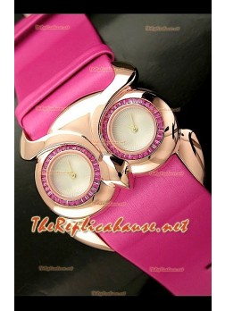 Chopard Animal World Ladies Owl Watch in Rose Gold Black Dial