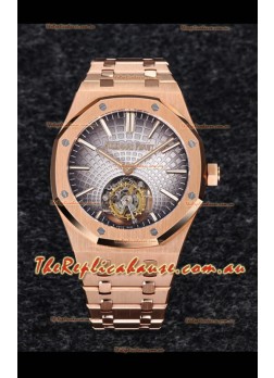 Audemars Piguet Royal Oak  Flying Tourbillon 41mm in 904L Rose Gold with Grey Dial