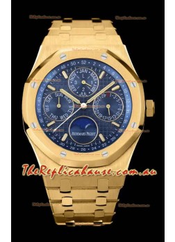 Audemars Piguet Royal Oak Perpetual Calendar Swiss Replica 904L Steel in Yellow Gold Casing