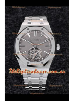 Audemars Piguet Royal Oak Tourbillon 41mm Blue Dial in 904L Casing - Sandblasted Smoked Grey Dial