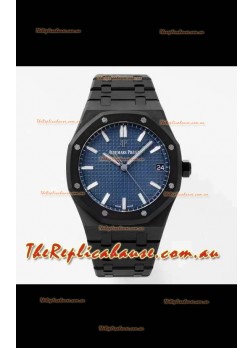 Audemars Piguet Royal Oak PVD Coated Swiss Replica Watch 3120 Swiss Movement - Blue Dial 