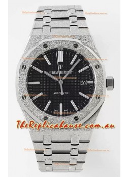 Audemars Piguet Royal Oak 15410BC 41MM Black Dial 904L Steel CALIBRE 3120 Movement 1:1 Mirror Replica