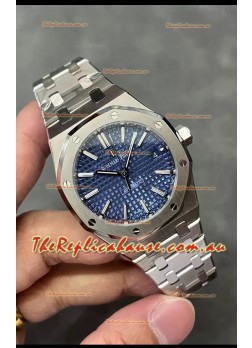 Audemars Piguet Royal Oak 37MM Blue Dial 904L Steel Watch in 3120 Movement - 1:1 Mirror Replica