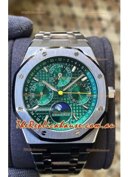 Audemars Piguet Royal Oak Perpetual Calendar Swiss Replica 904L Steel in Green Dial 