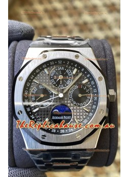 Audemars Piguet Royal Oak Perpetual Calendar Swiss Replica 904L Steel in Grey Dial 