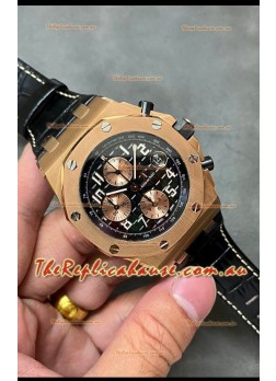 Audemars Piguet Royal Oak Offshore Black Dial Chronograph 1:1 Mirror Replica Watch - 904L Steel