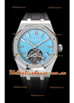 Audemars Piguet Royal Oak Tourbillon 41mm in 904L Casing - Tiffany Blue Tapisserie Dial 1:1 Ultimate Replica