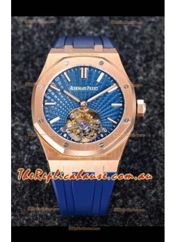 Audemars Piguet Royal Oak Tourbillon 41mm in 904L Rose Gold Case Rubber Strap 1:1 Ultimate Replica