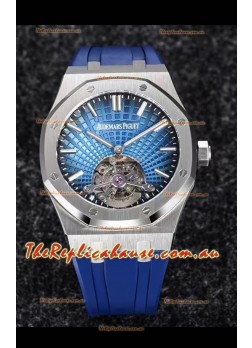 Audemars Piguet Royal Oak Tourbillon 41mm in 904L Casing - Blue Tapisserie Dial 1:1 Ultimate Replica