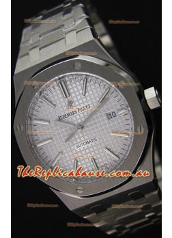 Audemars Piguet Royal Oak 41MM Silver Dial Steel Strap  - 1:1 Mirror Ultimate Edition