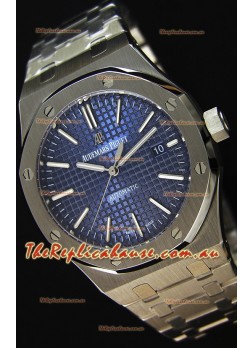 Audemars Piguet Royal Oak 41MM Blue Dial Steel Strap  - 1:1 Mirror Ultimate Edition