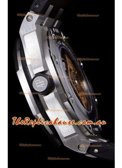 Audemars Piguet Royal Oak Diver Swiss Replica Watch Black Dial 1:1 Quality 3120 Movement 904L Steel 