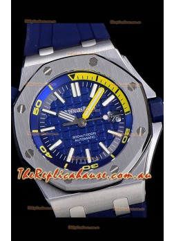 Audemars Piguet Royal Oak Diver Swiss Replica Watch Blue Dial 1:1 Quality 3120 Movement 904L Steel 