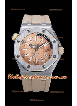 Audemars Piguet Royal Oak Diver Swiss Replica Light Pink Dial 1:1 Quality 3120 Movement 904L Steel 