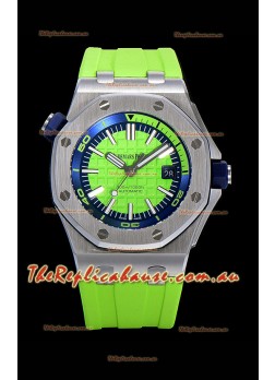 Audemars Piguet Royal Oak Diver Swiss Replica Lime Green Dial 1:1 Quality 3120 Movement 904L Steel 