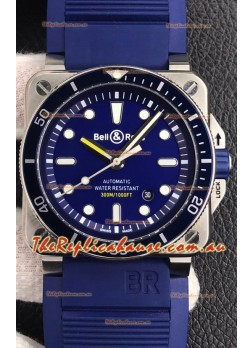 Bell & Ross BR03-92 Diver Stainless Steel Blue Dial Swiss Replica Watch 1:1 Mirror Replica
