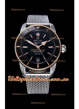 Breitling SuperOcean Heritage II 44MM Black Dial Two Tone 904L Steel 1:1 Mirror Replica