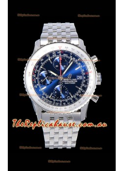 Breitling Navitimer 1 Chronograph 41MM Swiss Watch Blue Dial in 904L Steel - Steel Strap