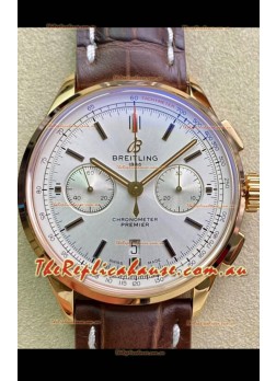 Breitling Premier B01 Chronograph 42 Edition Yellow Gold Casing - 1:1 Mirror Replica Watch