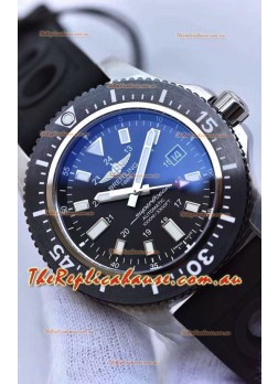 Breitling SuperOcean 44 Special Steel - Mariner Blue Swiss Replica Watch with Rubber Strap