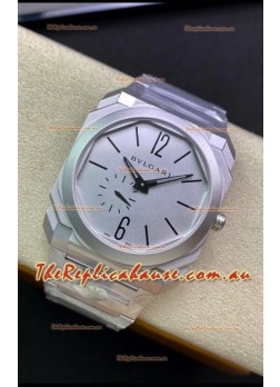 Bvlgari Octo Finissmo Edition 1:1 Mirror Replica 904L Stainless Steel Casing White Dial