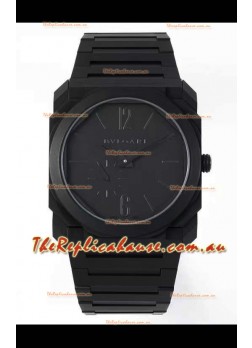 Bvlgari Octo Finissmo Edition 1:1 Mirror Replica Sandblasted DLC Coated Casing