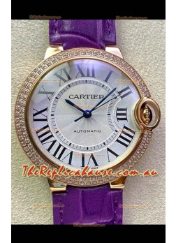 Ballon De Cartier Swiss Automatic 1:1 Mirror Quality 36MM in Rose gold Casing