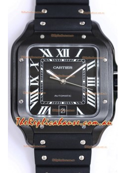 Santos De Cartier DLC Coated Casing 1:1 Mirror Swiss Replica Watch 40MM