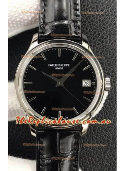 Patek Philippe Calatrava 5227G-001 Black Dial 1:1 Mirror Swiss Replica Steel Casing