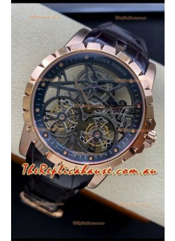 Roger Dubuis Excalibur Dual Tourbillon 1:1 Mirror Swiss Rose Gold Case
