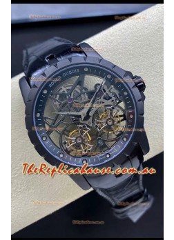Roger Dubuis Excalibur Dual Tourbillon 1:1 Mirror Swiss DLC Coating