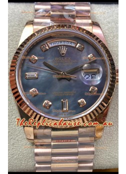 Rolex Day Date 36MM 118235 Rose Gold in Pearl Dial 1:1 Mirror Replica Watch