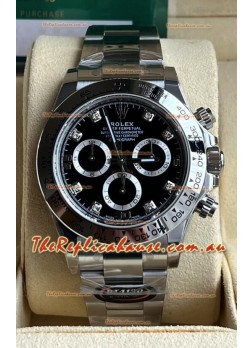 Rolex Cosmograph Daytona 116509 Black Dial Cal.4130 Movement - 904L Steel Watch