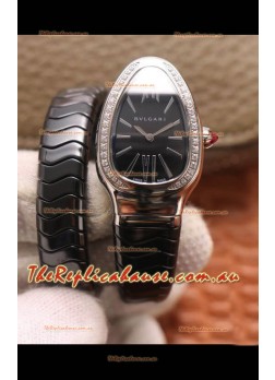 Bvlgari Serpenti Edition Black Ceramic Replica Watch in 1:1 Mirror Quality 