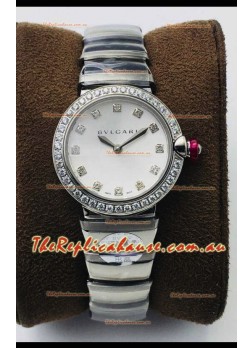 Bvlgari LVCEA Edition Watch in Stainless Steel White Dial - 1:1 Mirror Replica