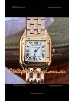 Cartier PANTHERE Edition 1:1 Mirror Swiss Watch Rose Gold White Dial