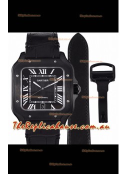 Cartier "Santos De Cartier" Mens XL 1:1 Mirror Replica Watch in PVD Coated Casing