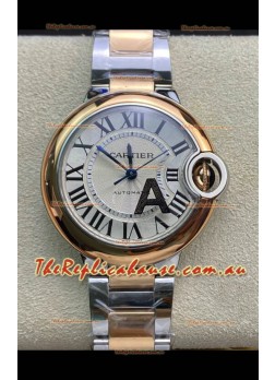 Ballon De Cartier Swiss Automatic 1:1 Mirror Quality 33MM in 2 Tone Rose Gold Casing