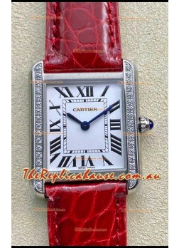 Cartier Tank Solo Swiss Quartz Watch in Stainless Steel Casing - 27MM Wide  1:1 Mirror Replica