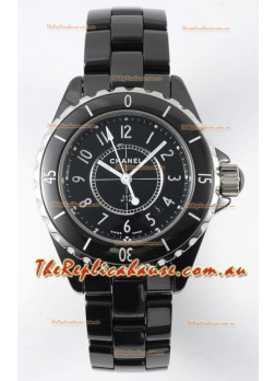 Chanel J12 Ladies Black Ceramic Casing Watch 1:1 Mirror Replica Watch 